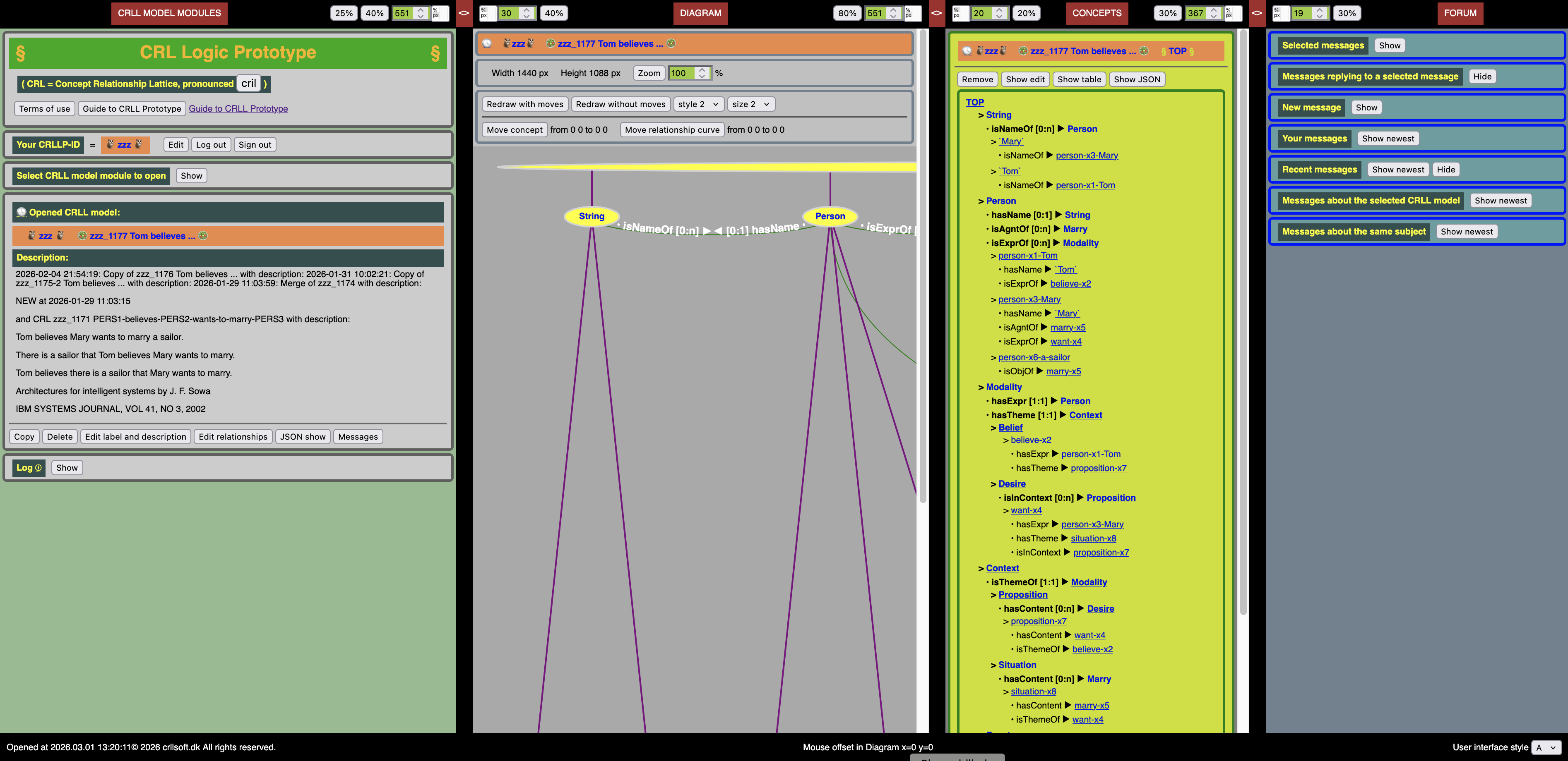 Screenshot of the CRL Logic Prototype